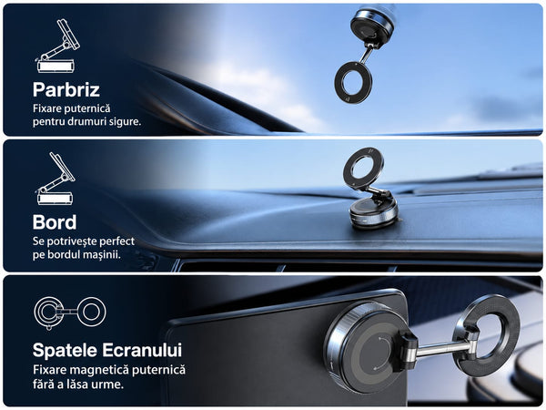 Suport Magnetic Auto 360° – Fixare Puternică pentru Telefon