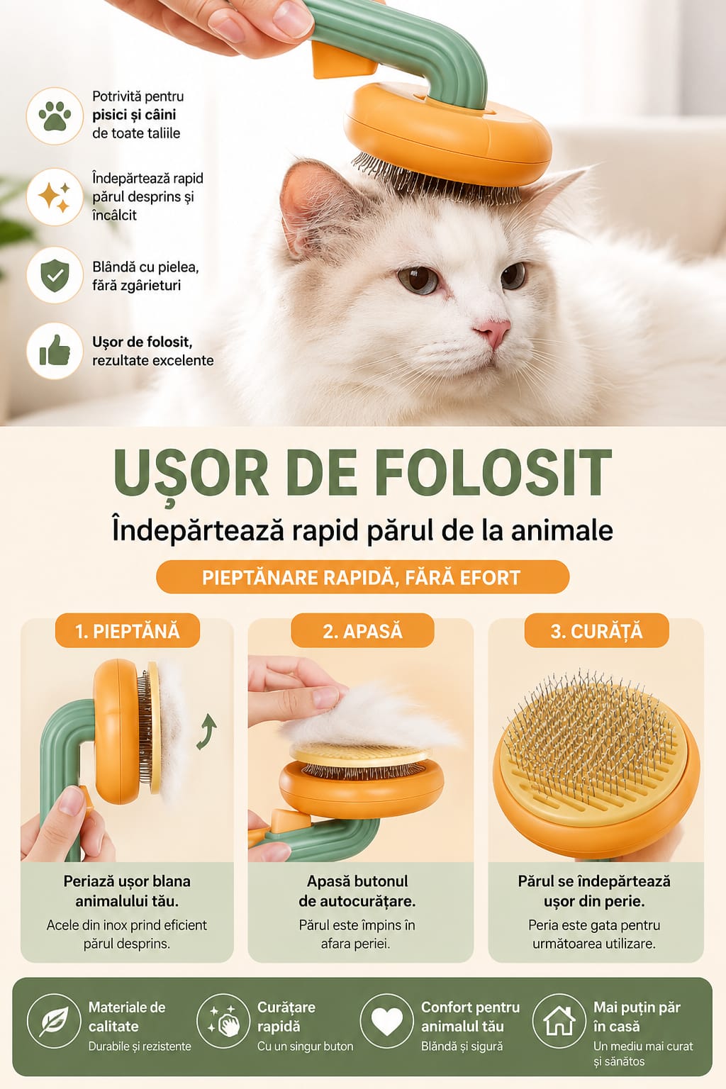 Perie Magică pentru Pisici şi Câini