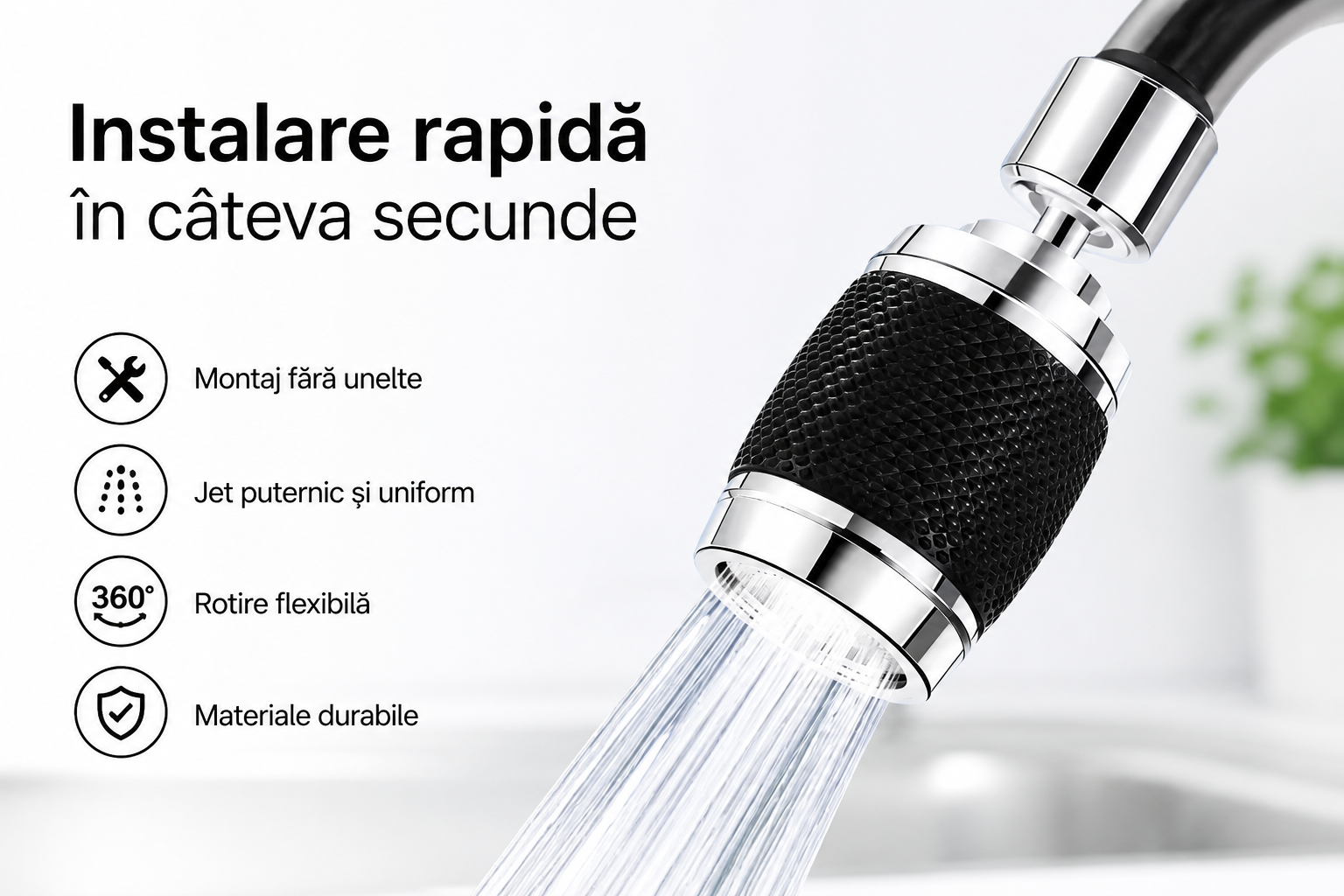 Filtru de Apă Rotativ 360°