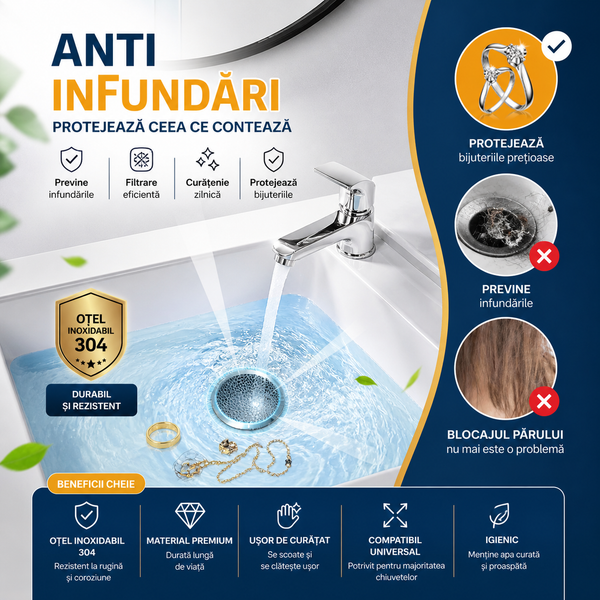 Filtru Anti-Păr pentru Chiuvetă