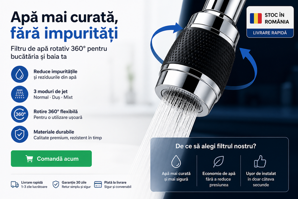 Filtru de Apă Rotativ 360°